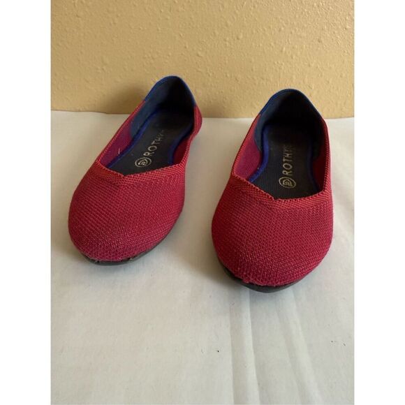 Rothy's The Flat Shoes Round Toe Red  Upper  Womens Size 6.5 - Picture 4 of 11